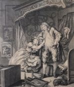 WILLIAM HOGARTH PAIR OF COPPERPLATE ETCHINGS ‘Before’ and ‘After’ 14 ½” x 12” (36.8cm x 30.5cm)