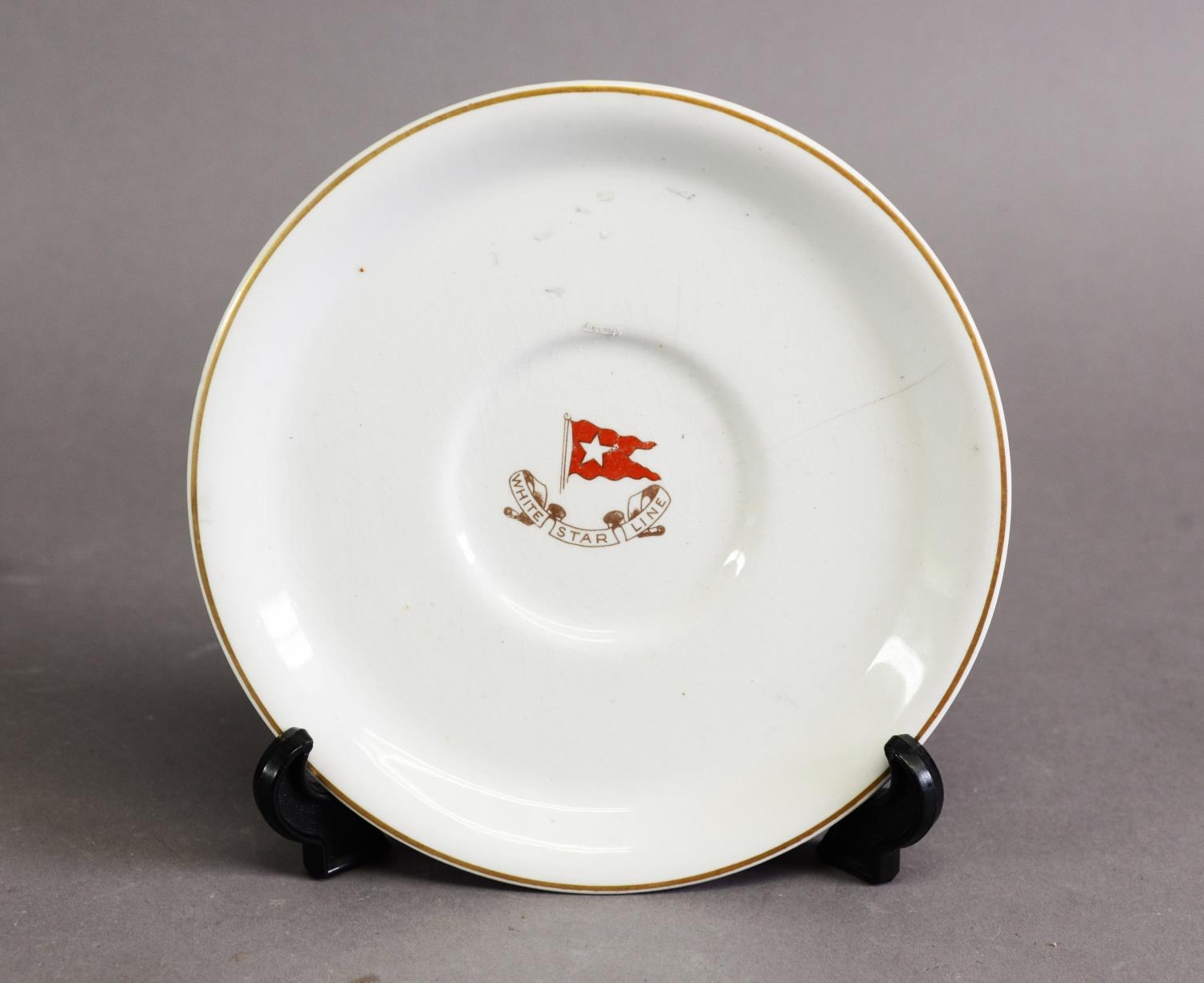 A GEORGE V WHITE STAR LINE BOULLION BOWL STAND, marked to the centre with the red and brown White