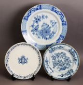 DUBLIN DELFT WARE CHARGER, after the Bow c.1760, in the rock and peony pattern within a sectional