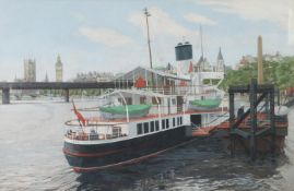 HARRY TAYLOR HOODLESS (1913-1997) Tempura on board 'Old Caledonian' of the passenger ship on the