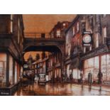 B. GOURDY LIMITED EDITION PRINT 'Little Underbank, Stockport' Signed within the print lower left and