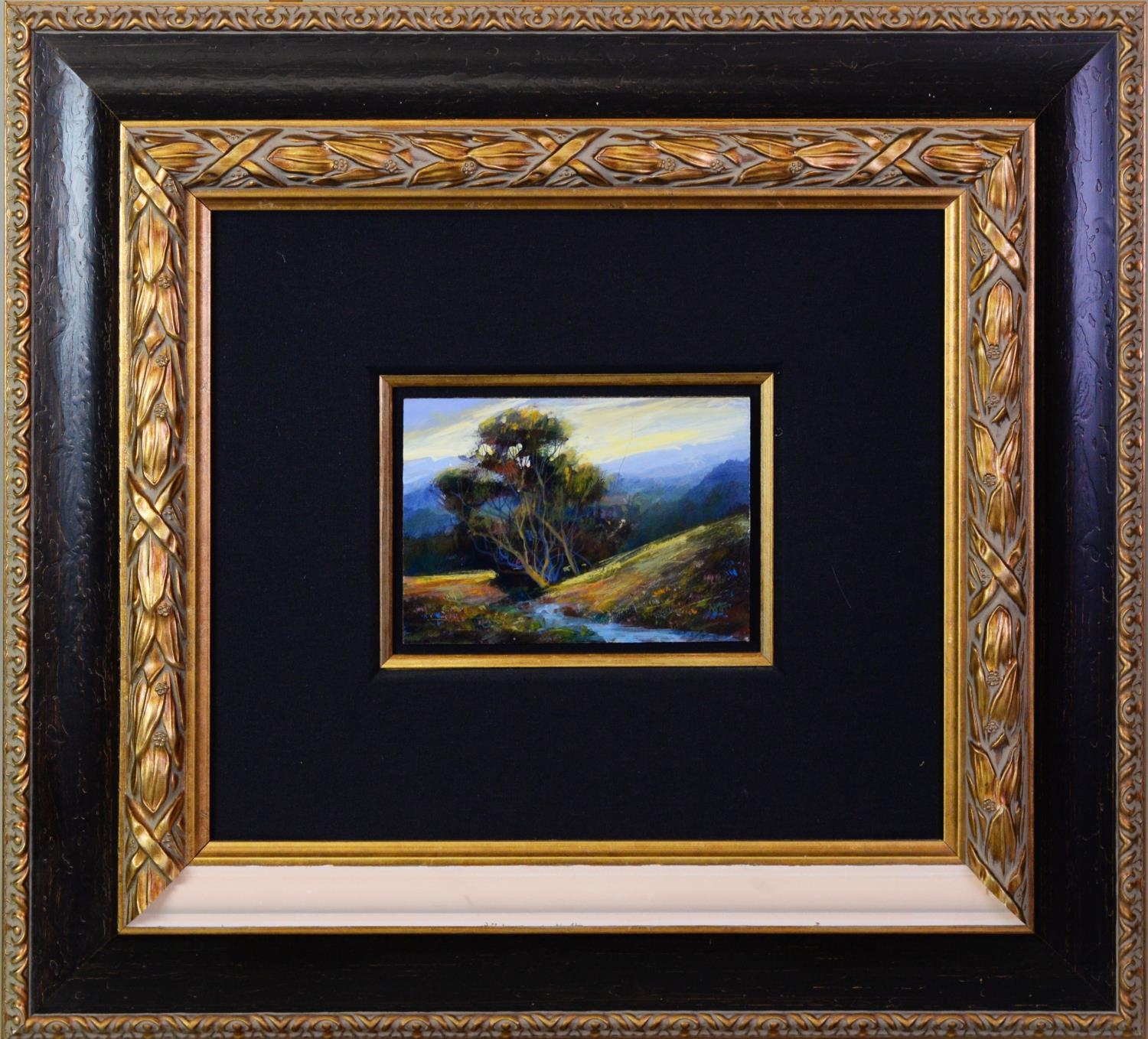 INITIALLED MJT THREE MODERN OILS ON BOARD Landscapes with trees 5” x 7” (12.7cm x 17.8cm), (3), - Image 3 of 6