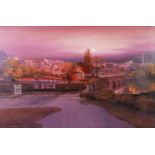 N.BRADLEY-CARTER TWENTIETH CENTURY) PAIR OF OIL PAINTINGS ON CANVAS Riverscapes, one with dis0ued