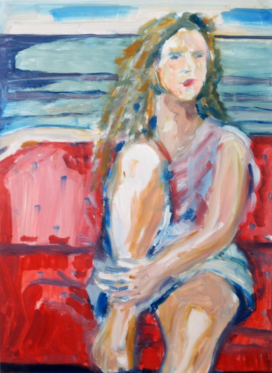 LORRAINE BAMPTON (1946-2019) COLLECTION OF TEN WORKS OILS ON BOARD Seated Girl 14 ¾” x 10 ¾” (37.4cm - Image 4 of 12