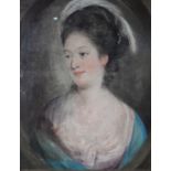 UNATTRIBUTED (NINETEENTH/ TWENTIETH CENTURY) PASTEL Georgian style bust portrait of a lady