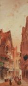 UNATTRIBUTED (EARLY TWENTIETH CENTURY) PAIR OF WATERCOLOUR DRAWINGS Continental Street Scenes