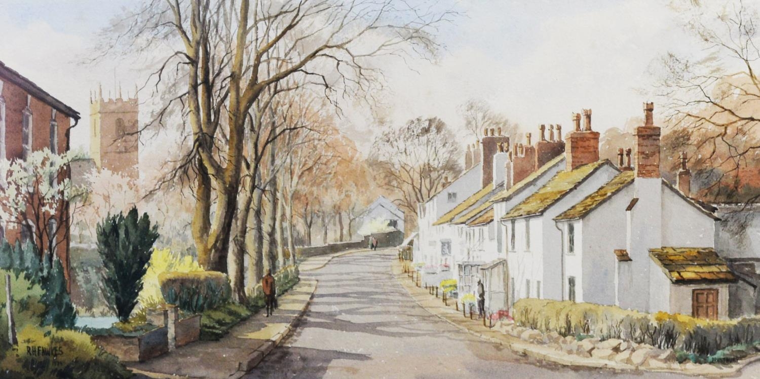 R H FAWKES (TWENTIETH CENTURY) WATERCOLOUR ‘Prestbury’ Signed, titled and dated 1979 15 ¼” x