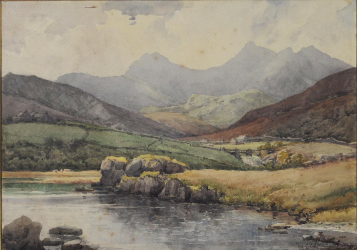 WALTER EASTWOOD (1867-1943) WATERCOLOUR DRAWINGS, A PAIR Views in the Lake District Signed lower - Image 7 of 9