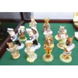 ROYAL DOULTON ‘COLLECTORS CLUB’ CHINA BUNNYKINS FIGURE ‘TUTANKHAMUN’ AND 14 BESWICK RABBIT, ETC.