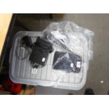 A HUDL 8" SMART TABLET, A LG SMART PHONE, WD PORTABLE HARD DRIVE, AND A SELECTION OF CABLES,