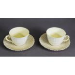 PAIR OF BELLEEK SIXTH PERIOD (1965-80) CUP & SAUCERS [4]