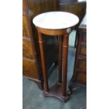 MODERN MAHOGANY AND MARBLE EFFECT ATHENIENNE 32" (81.5cm) HIGH