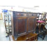 VICTORIAN MAHOGANY TWO DOOR CHIFFONIER BASE, 38 3/4" (98.5CM) WIDE