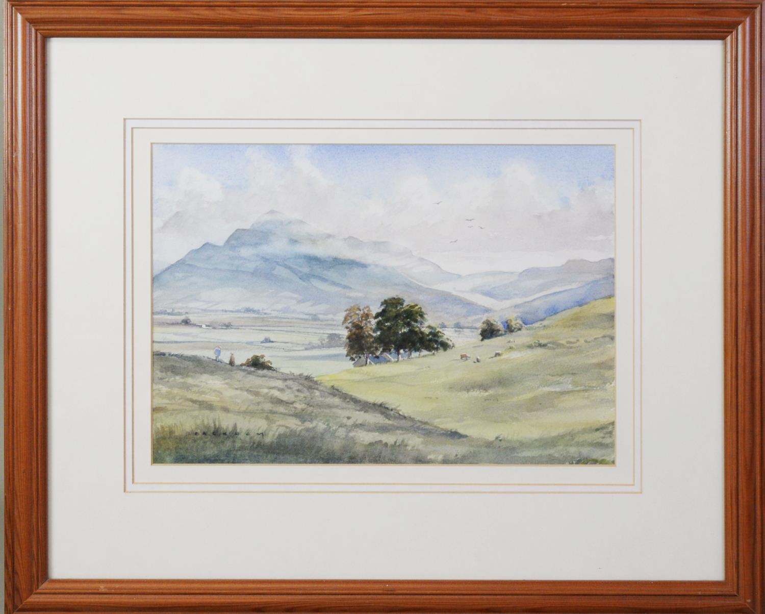 PACKHAM (TWENTIETH CENTURY) WATERCOLOUR ‘Grisedale Pike’ Signed, titled and with dedication to label - Image 2 of 6