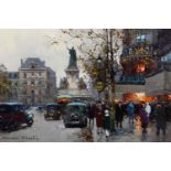 ÉDOUARD-LEON CORTÈS (1882 – 1969) Oil painting on canvas ‘Place de la Republique’ Signed lower