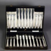CASED SET OF TWELVE PAIRS OF ELECTROPLATED FISH EATERS