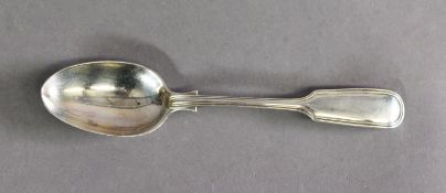 VICTORIAN SILVER FIDDLE PATTERN CHILD’S SPOON, 6” (15.2cm) long, Exeter 1881, maker’s mark: JW, 1ozt