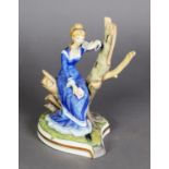 RONALD VAN RUYCKEVELT FOR ROYAL WORCESTER, PORCELAIN VICTORIAN SERIES FIGURE ‘Cecilia’, seated