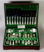 FORTY FOUR PIECE CANTEEN OF ELECTROPLATED CUTLERY FOR SIX PERSONS, BY BUTLER OF SHEFFIELD, including