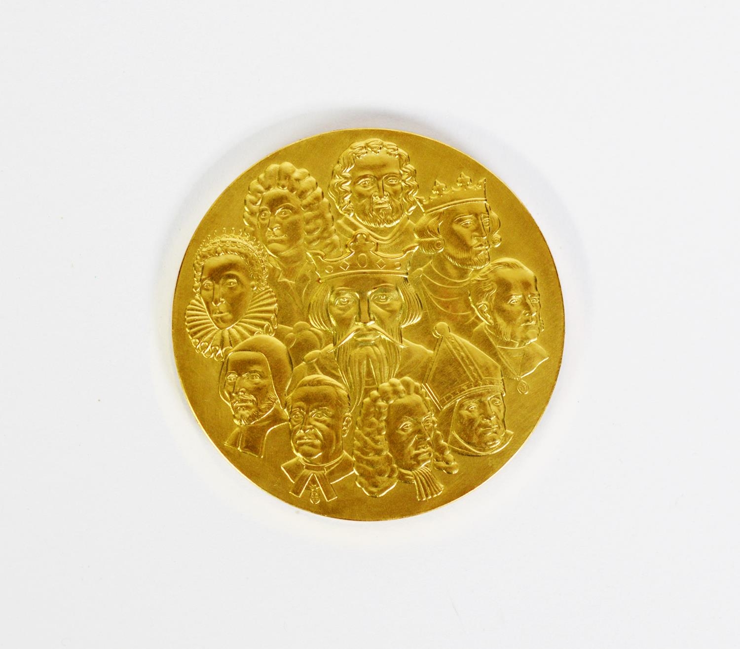 ROYAL MINT 22ct GOLD MEDAL COMMEMORATING WESTMINSTER ABBEY 900th ANNIVERSARY 1065 - 1965, - Image 2 of 3