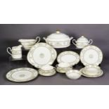 MINTON BONE CHINA ‘HENLEY’ PATTERN DINNER AND TEA SERVICE for twelve persons, approximately 65