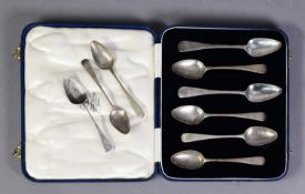 GEORGE III SET OF FOUR SILVER TEASPOONS BY PETER, ANN & WILLIAM BATEMAN, no assay mark but