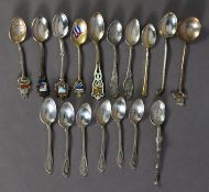 SET OF SIX SILVER COFFEE SPOONS, Birmingham 1926, together with TEN various SILVER and METAL