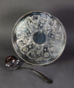 VINERS ELECTROPLATED CIRCULAR, GALLERIED TRAY, with chased floral centre, 12 ¼” (31cm) diameter,