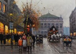 ÉDOUARD-LEON CORTÈS (1882 – 1969) Oil painting on canvas ‘L’Opera’ signed lower right 12 5/8” x 17