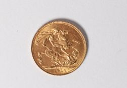 GEORGE V 1911 GOLD FULL SOVEREIGN