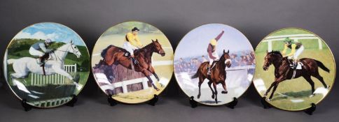 SET OF FOUR ROYAL DOULTON CHINA COLLECTORS PLATES, ‘The Classic Racehorse Collection’, ‘Arkle’,