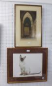 LIMITED EDITION PRINT BY JAMES LACY OF A SEAL POINT SIAMESE CAT SIGNED IN PENCIL 253/300 AND DATED