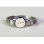 LADY'S FLEURIER SWISS WRISTWATCH with 17 jewels incabloc movement, silvered circular arabic dial,