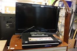 SONY 26" FLATSCREEN TELEVISION AND A SONY DVD PLAYER, BOTH WITH REMOTE CONTROLS (2)