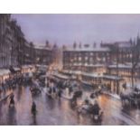MARC GRIMSHAW (1954) 2 ARTIST SIGNED LIMITED EDITION COLOUR PRINTS OF PASTEL DRAWINGS Piccadilly