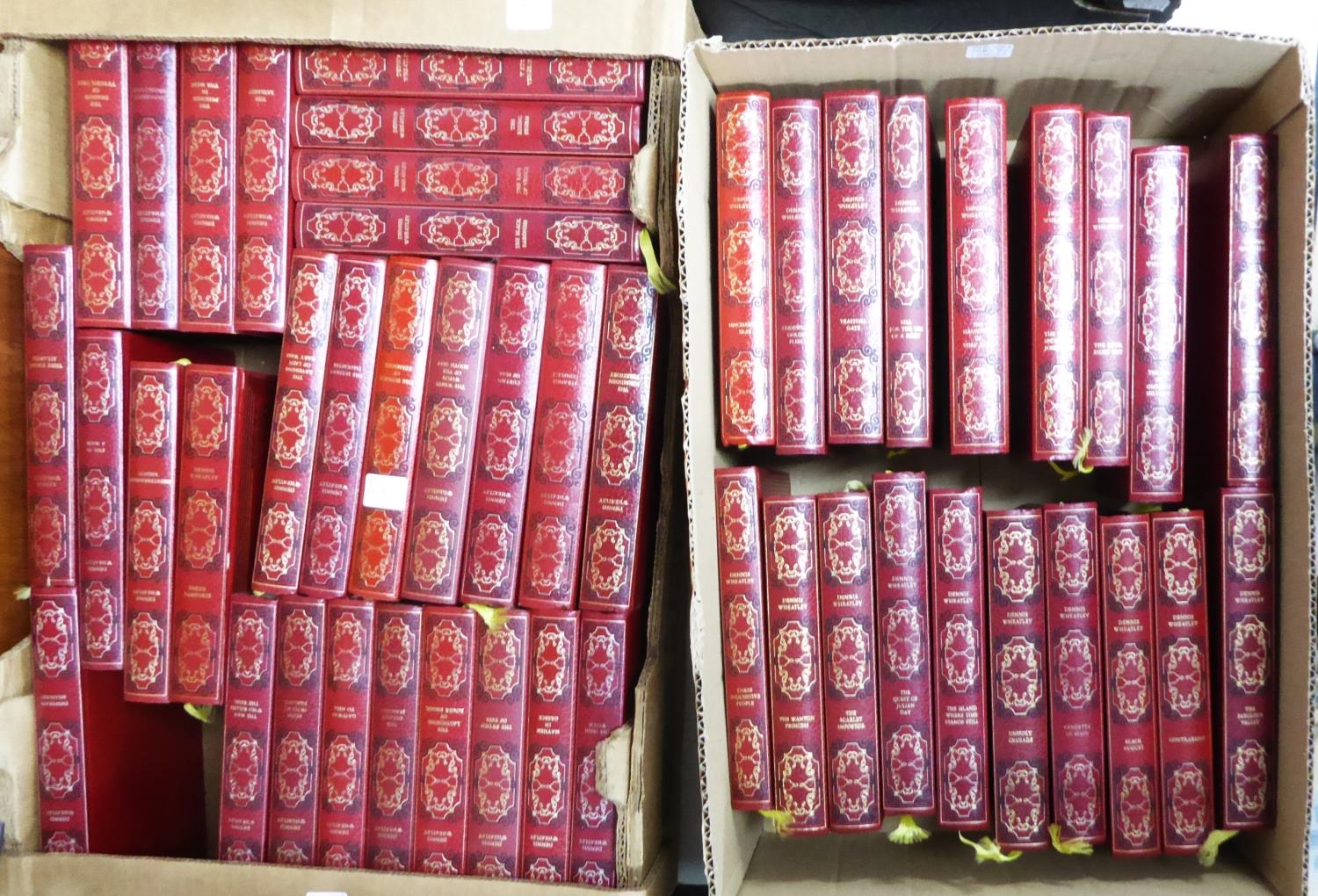 E3.S. PUBLICATIONS, CIRCA 1972, THE WORKS OF DENNIS WHEATLEY, 48 volumes, in uniform maroon gilt and