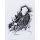 MARC GRIMSHAW (1954) ARTIST SIGNED LIMITED EDITION PRINT OF A PENCIL AND CHARCOAL DRAWING Portrait