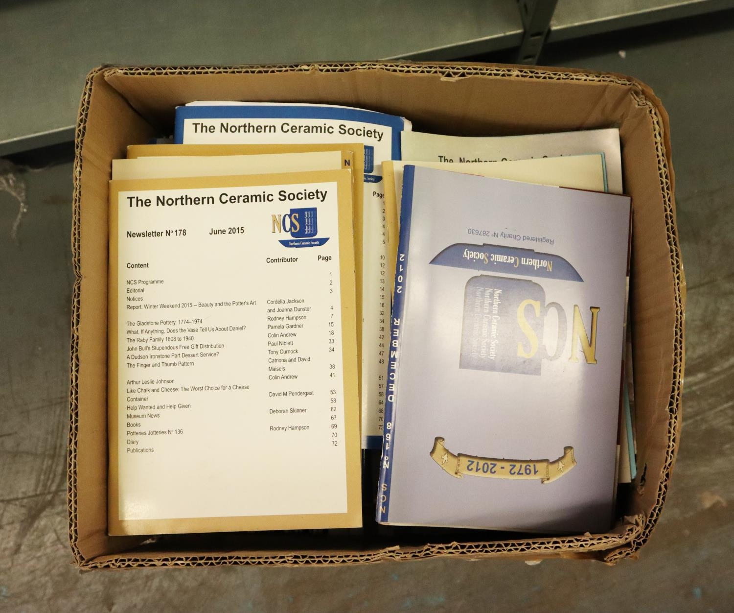 LARGE QUANTITY OF THE NORTHERN CERAMIC SOCIETY NEWSLETTER, 1990 - 2010s, VARIOUS VOLUMES AND