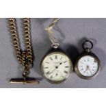 HINTON & ARMISTEAD, OLDHAM, SWISS MADE SILVER CASE LADY'S POCKET WATCH with key wind movement and