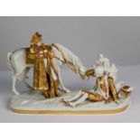 GOOD QUALITY EARLY 20th CENTURY GERMAN (SCHEIBE-ALSBACH) PORCELAIN model of NAPOLEON standing