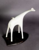 ADAM BARSBY (b.1969), ltd. ed. cold cast sculpture 'Love's Journey IV' of a white giraffe,