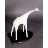 ADAM BARSBY (b.1969), ltd. ed. cold cast sculpture 'Love's Journey IV' of a white giraffe,