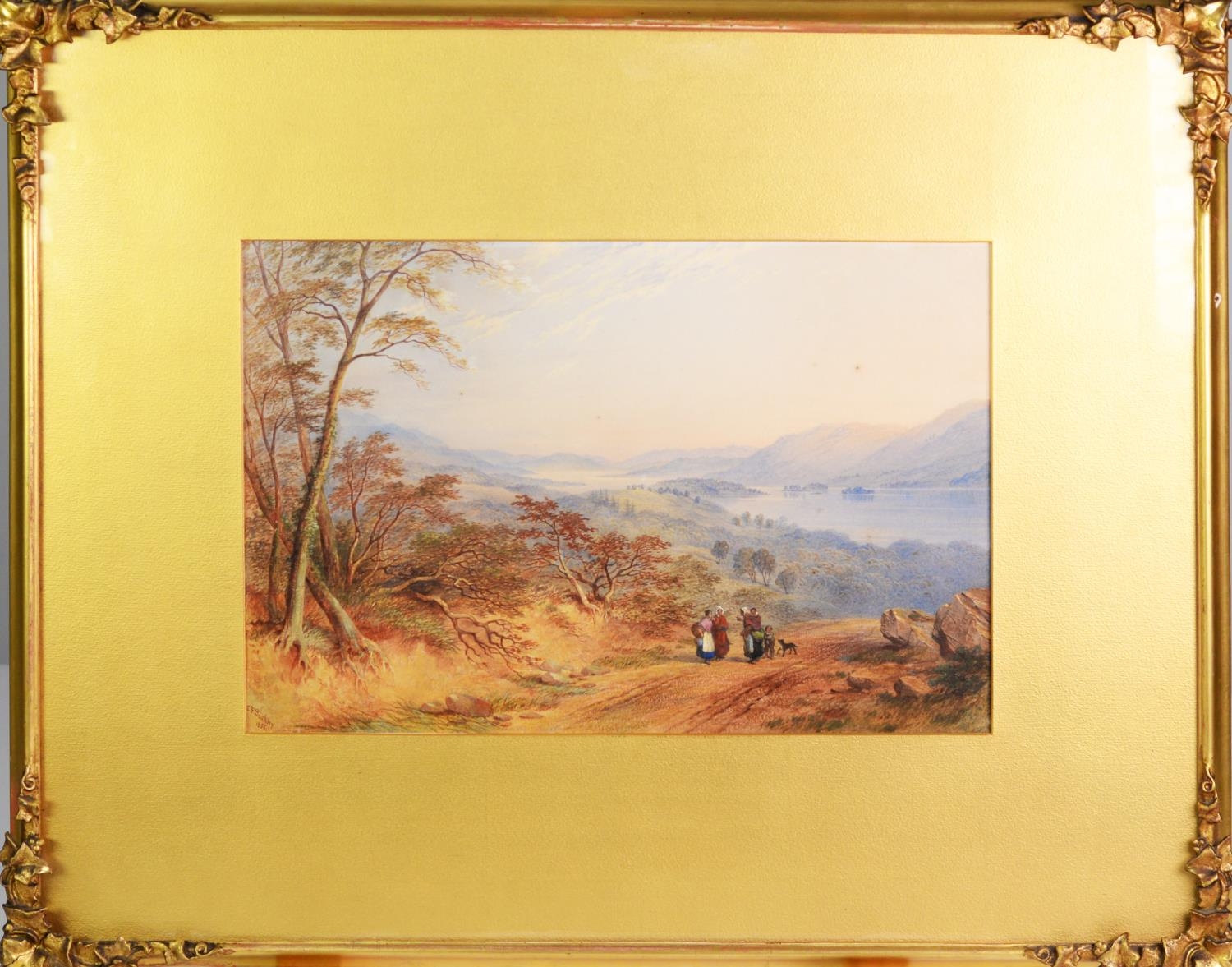CHARLES FREDERICK BUCKLEY (1812-1869) WATERCOLOUR DRAWING ‘Lake Windermere, Westmorland’ Signed - Image 2 of 2