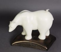 ADAM BARSBY (b.1969), ltd. ed. cold cast sculpture 'Love's Journey V' of a white polar bear,