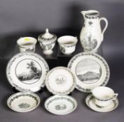 11 ITEMS OF EARLY 19th CENTURY ZELL (Germany) CREAM WARE, viz a coffee pot (minus cover); sucrier