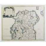 17TH CENTURY MAP OF IRELAND, Partie septentr, le du royaume d'Irlande, ou sont la province d'Ulster,