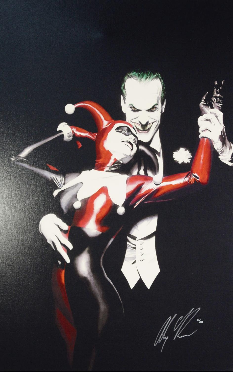 ALEX ROSS (b.1970) FOR DC COMICS ARTIST SIGNED LIMITED EDITION COLOUR PRINT ‘Tango with Evil’ (116/