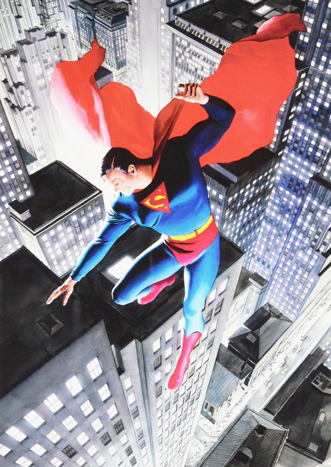 ALEX ROSS (b.1970) FOR DC COMICS ARTIST SIGNED LIMITED EDITION COLOUR PRINT ‘Superman Twentieth