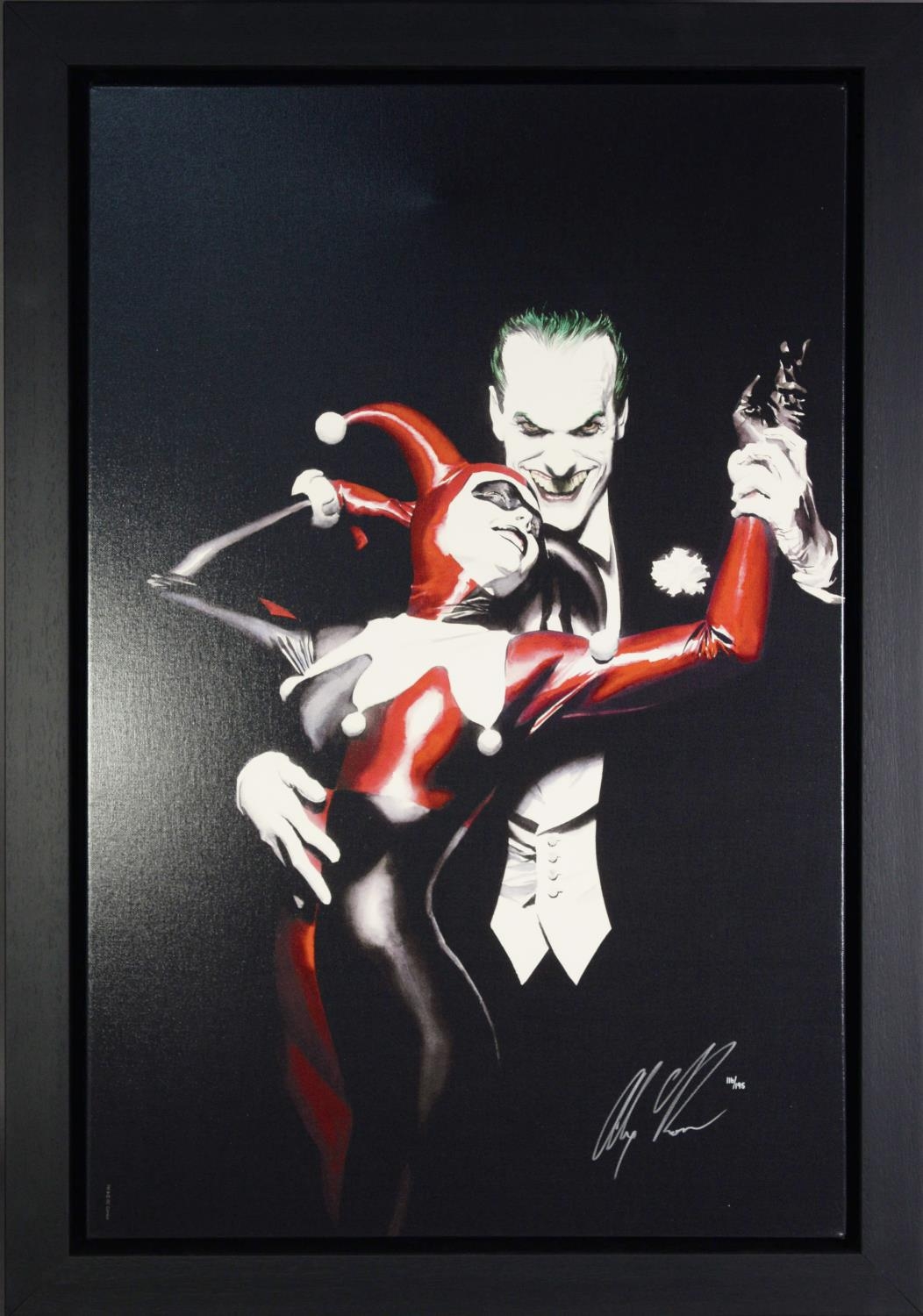 ALEX ROSS (b.1970) FOR DC COMICS ARTIST SIGNED LIMITED EDITION COLOUR PRINT ‘Tango with Evil’ (116/ - Image 2 of 2