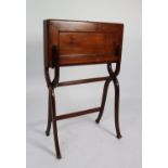 LATE NINETEENTH CENTURY WALNUT CAMPAIGN DESK OR WRITING TABLE, the oblong, panelled top opening to